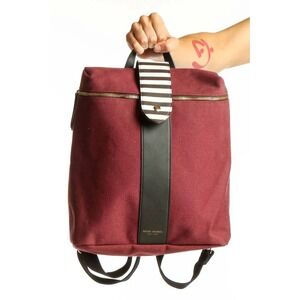 Henri Bendel New York Maroon Canvas & Leather Convertible Backpack